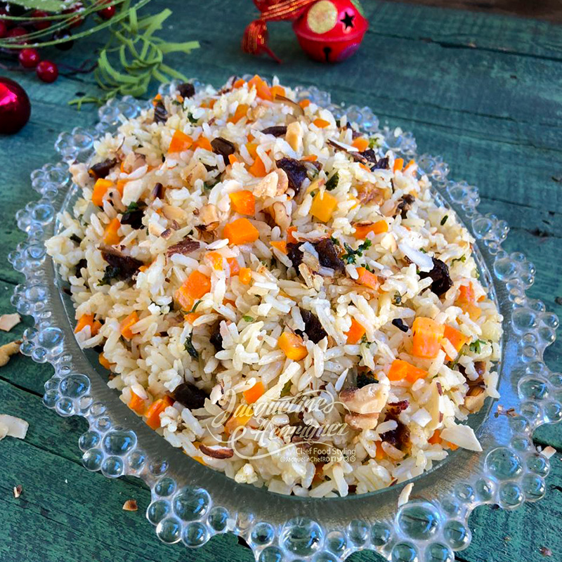 ARROZ CON ZANAHORIAS, FRUTAS, CEBOLLAS CARAMELIZADAS