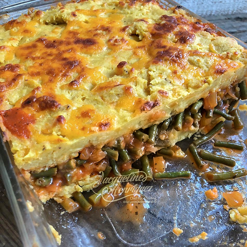 PASTEL DE PLATANOS MADUROS CON VAINITAS